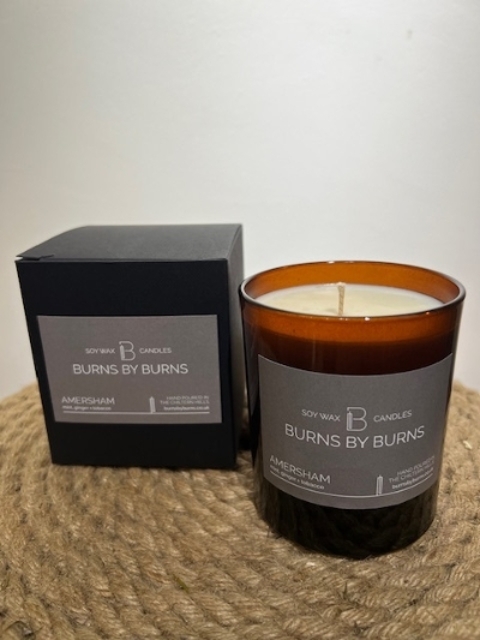 Mint, Ginger & Tobacco Burns by Burns soy candle